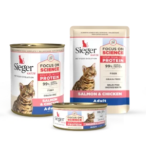 Sieger Katze Adult Salmón y Pollo Húmedo