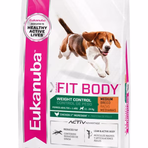 Eukanuba adulto control de peso fit body raza mediana
